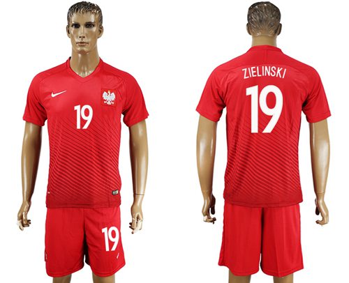 Poland #19 Zielinski Away Soccer Country Jersey